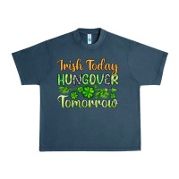 Midnight Navy St. Patrick's Irish today hungover tomorrow Urban Heavy Tee - OliviaCreatesArt