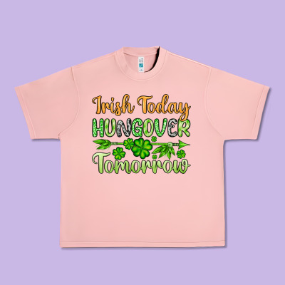 St. Patrick's Irish Today Hungover Tomorrow Urban Heavy Tee Designed By Oliviacreatesart