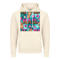 Vintage Artic nail art hands and polish with turquoise leopard and glitter seamless  Vintage Hoodie - BundleAndBundleShop