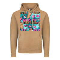 Vintage Camel nail art hands and polish with turquoise leopard and glitter seamless  Vintage Hoodie - BundleAndBundleShop
