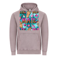 Vintage Zinc nail art hands and polish with turquoise leopard and glitter seamless  Vintage Hoodie - BundleAndBundleShop