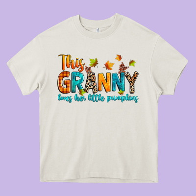 Customized This Granny Loves Her Little Pumpkins Heavy Core Tee Designed By Texasbilliewilder