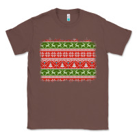 Chestnut knitted christmas reindeer pine tree background Classic Tee - Jasminsmagicworld