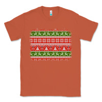 Copper knitted christmas reindeer pine tree background Classic Tee - Jasminsmagicworld