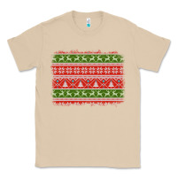 Mushroom knitted christmas reindeer pine tree background Classic Tee - Jasminsmagicworld
