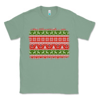 Sage knitted christmas reindeer pine tree background Classic Tee - Jasminsmagicworld