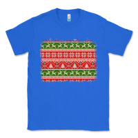 True Royal knitted christmas reindeer pine tree background Classic Tee - Jasminsmagicworld