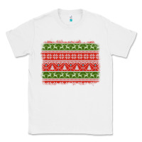 White knitted christmas reindeer pine tree background Classic Tee - Jasminsmagicworld