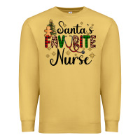 Antique Gold santa's favorite nurse Premium Sweatshirt - AdoDesignShop