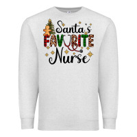 Oatmeal Heather santa's favorite nurse Premium Sweatshirt - AdoDesignShop