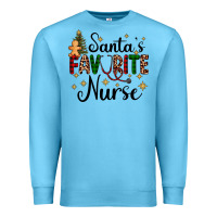Ocean Blue santa's favorite nurse Premium Sweatshirt - AdoDesignShop