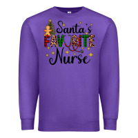 Purple santa's favorite nurse Premium Sweatshirt - AdoDesignShop
