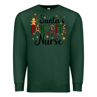 Sports Green santa's favorite nurse Premium Sweatshirt - AdoDesignShop