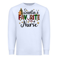 White santa's favorite nurse Premium Sweatshirt - AdoDesignShop