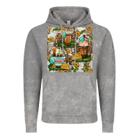Cloud Rock cow coffee cups and farm with leopard seamless pattern bbs Vintage Hoodie - BundleAndBundleShop