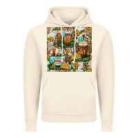 Vintage Artic cow coffee cups and farm with leopard seamless pattern bbs Vintage Hoodie - BundleAndBundleShop