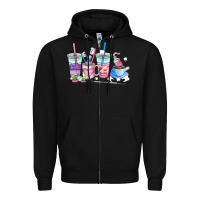 Black dentist coffee cups Zipper Hoodie - AdoDesignShop