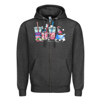 Charcoal Heather dentist coffee cups Zipper Hoodie - AdoDesignShop