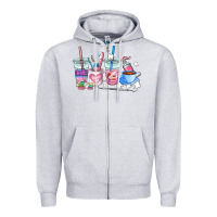 Heather Grey dentist coffee cups Zipper Hoodie - AdoDesignShop