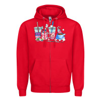 Red dentist coffee cups Zipper Hoodie - AdoDesignShop
