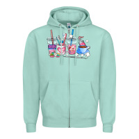 Seafoam dentist coffee cups Zipper Hoodie - AdoDesignShop