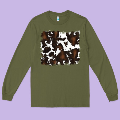 Cowhide Long Sleeve Tee Designed By Ranaportraitstore