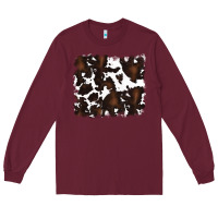 Burgundy cowhide Long Sleeve Tee - RanaPortraitStore
