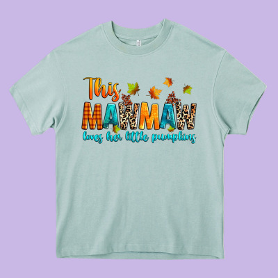 Customized This Mawmaw Loves Her Little Pumpkins Heavy Core Tee Designed By Texasbilliewilder
