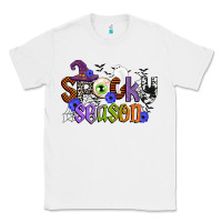 White spooky season Classic Tee - CowGirlArtShop