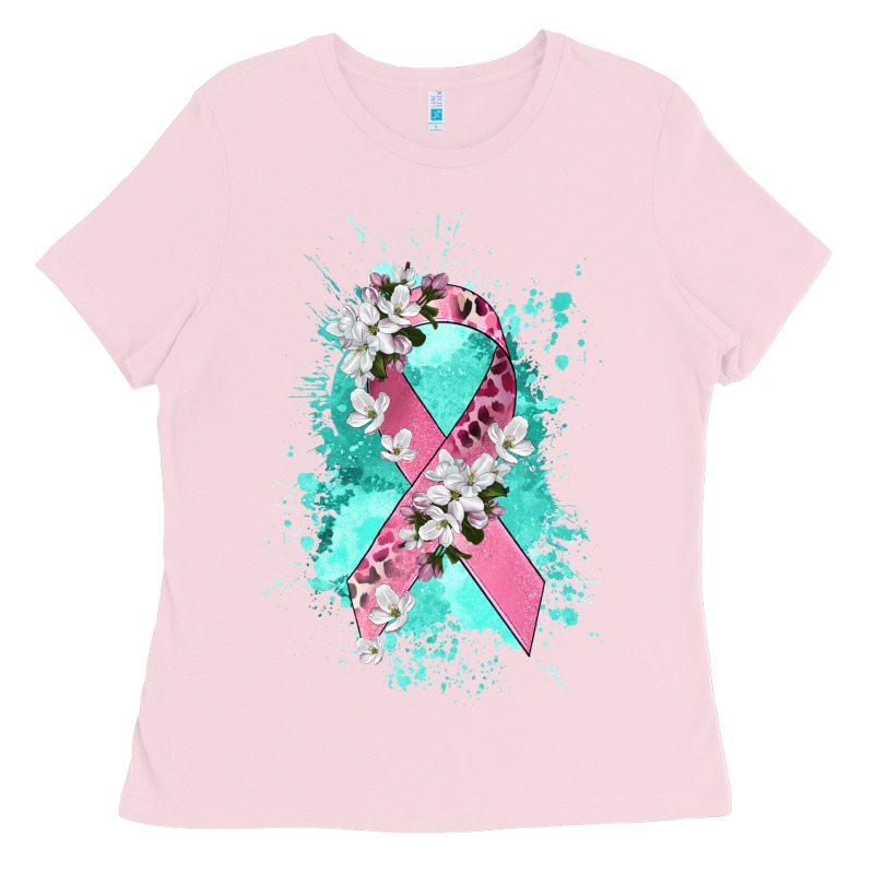 Cancer Ribbon Ladies Tee by CowGirlArtShop | Teevron