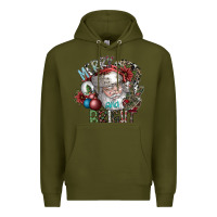 Army Green merry and bright Premium Hoodie - SublimationCraftShop