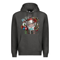 Charcoal Heather merry and bright Premium Hoodie - SublimationCraftShop