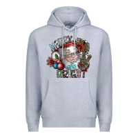 Heather Grey merry and bright Premium Hoodie - SublimationCraftShop