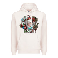 Pale Pink merry and bright Premium Hoodie - SublimationCraftShop