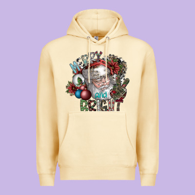 Merry And Bright Premium Hoodie Designed By Sublimationcraftshop