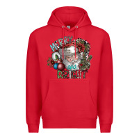 Red merry and bright Premium Hoodie - SublimationCraftShop