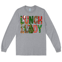 Heather Grey Lunch Lady Christmas Long Sleeve Tee - BundleAndBundleShop