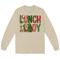 Mushroom Lunch Lady Christmas Long Sleeve Tee - BundleAndBundleShop