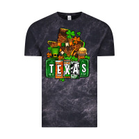 Cloud Black St. Patrick's Texas map Vintage Tee - OliviaCreatesArt