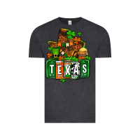 Vintage Black St. Patrick's Texas map Vintage Tee - OliviaCreatesArt