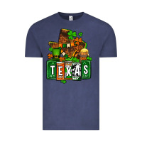 Vintage Denim St. Patrick's Texas map Vintage Tee - OliviaCreatesArt