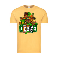 Vintage Mustard St. Patrick's Texas map Vintage Tee - OliviaCreatesArt