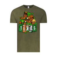 St. Patrick's Texas Map Vintage Tee | Teevron