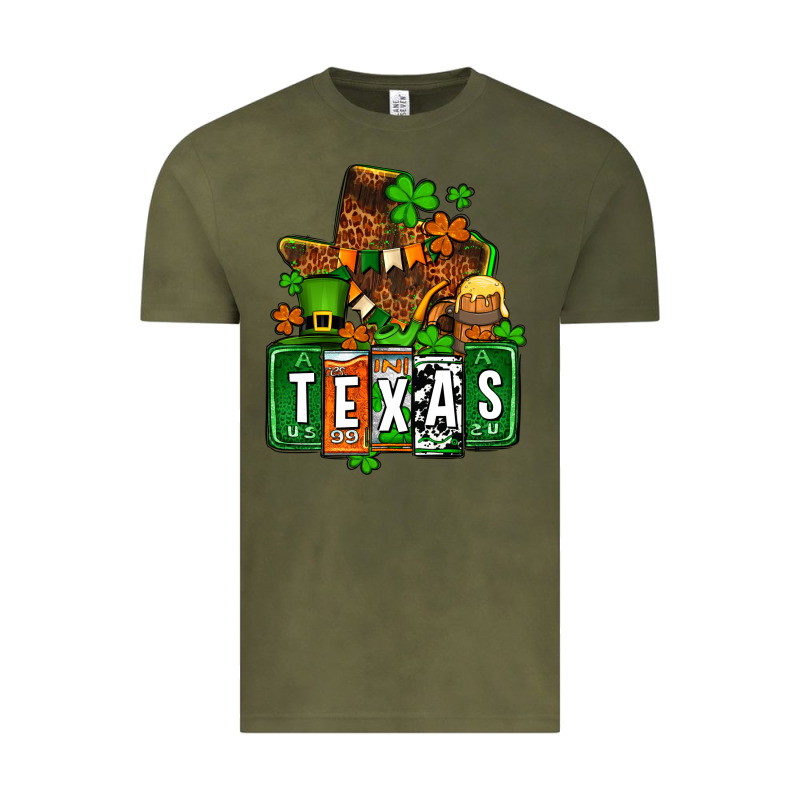 St. Patrick's Texas Map Vintage Tee by OliviaCreatesArt | Teevron