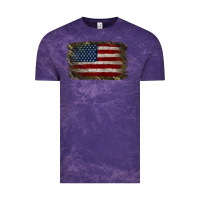 Cloud Purple Camouflage Usa Flag Background Vintage Tee - Jasminsmagicworld