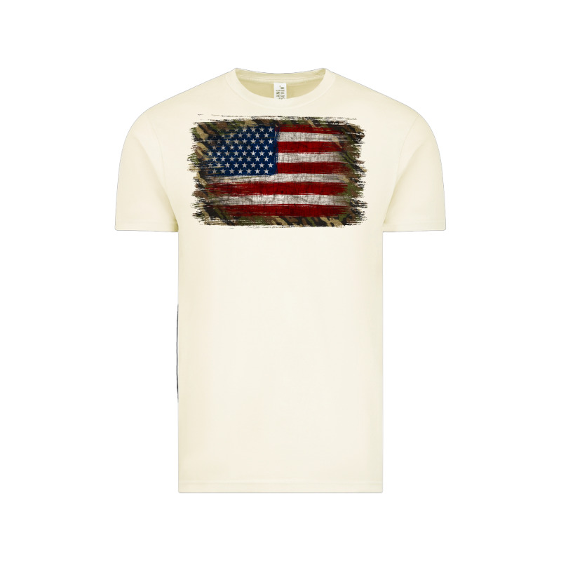 Camouflage Usa Flag Background Vintage Tee by Jasminsmagicworld | Teevron