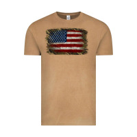 Vintage Camel Camouflage Usa Flag Background Vintage Tee - Jasminsmagicworld