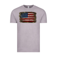 Vintage Zinc Camouflage Usa Flag Background Vintage Tee - Jasminsmagicworld