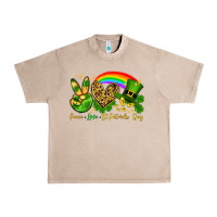 French Oak Peace love St. Patrick's Day Urban Heavy Tee - OliviaCreatesArt
