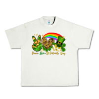 Pistachio Peace love St. Patrick's Day Urban Heavy Tee - OliviaCreatesArt